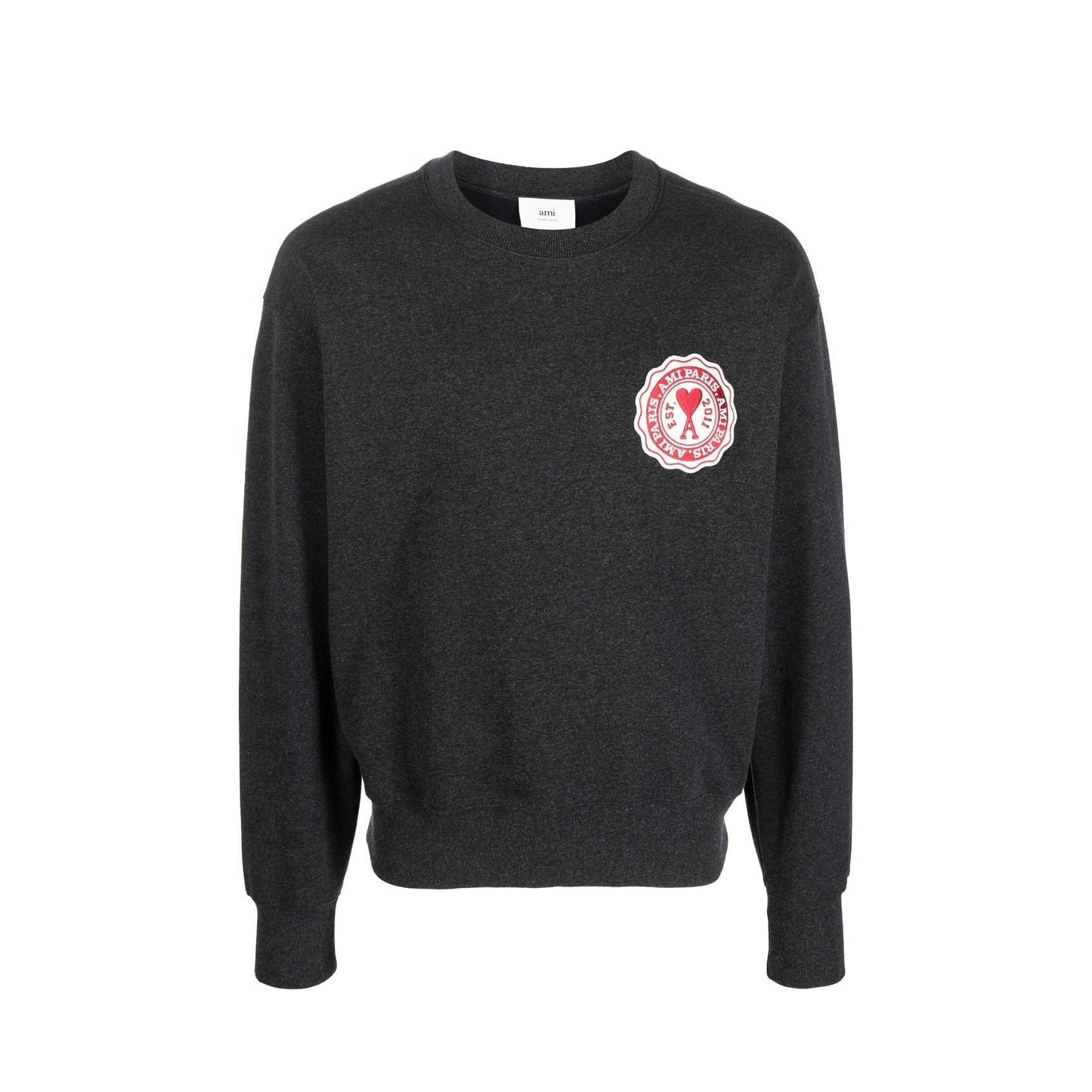 AMI Small Heart Patch Logo Sweatshirt (USW011.739)