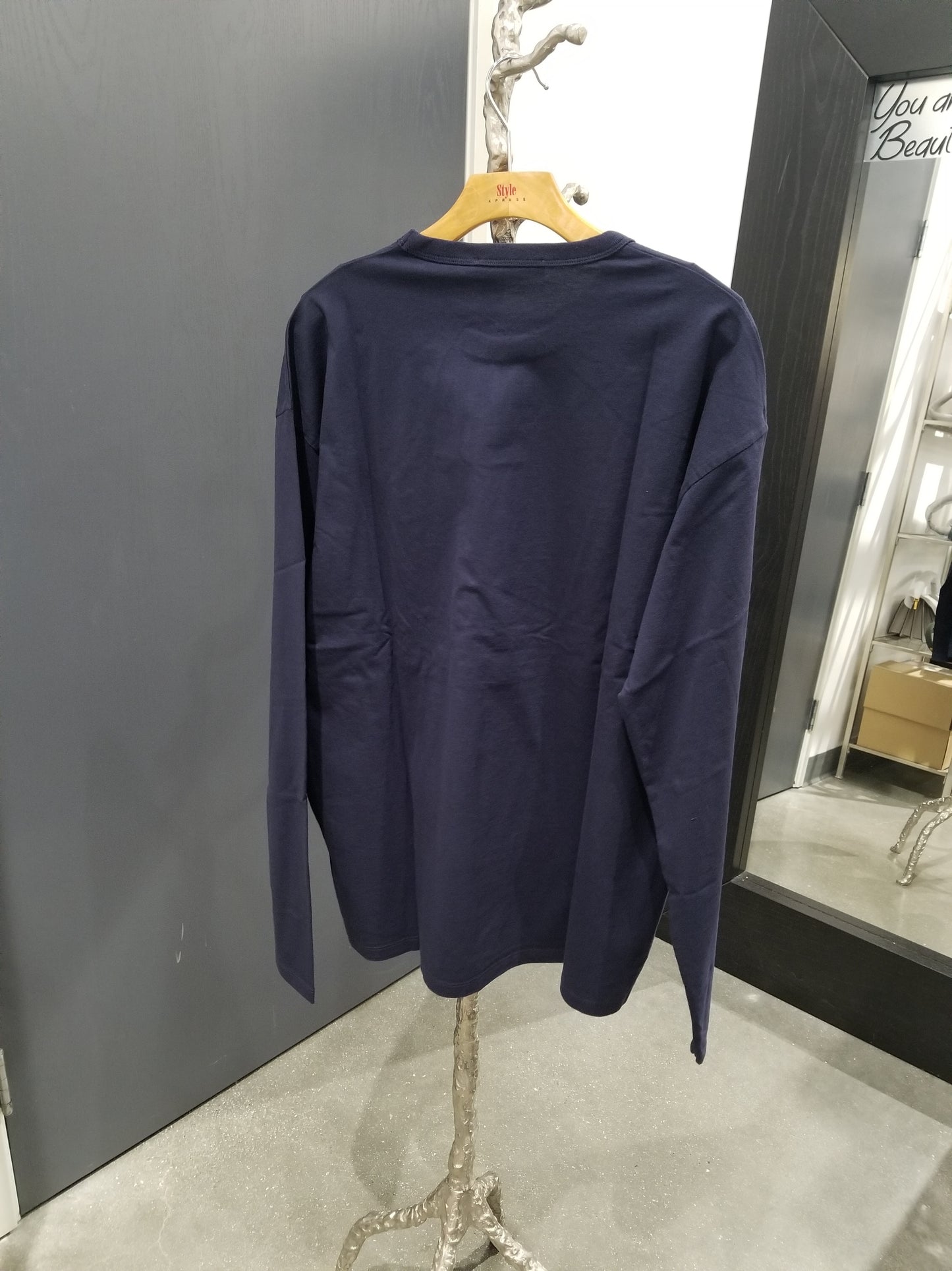 Maison Kitsuné Tricolor Fox Patch Long Sleeve Tee (FU00163KJ0010)
