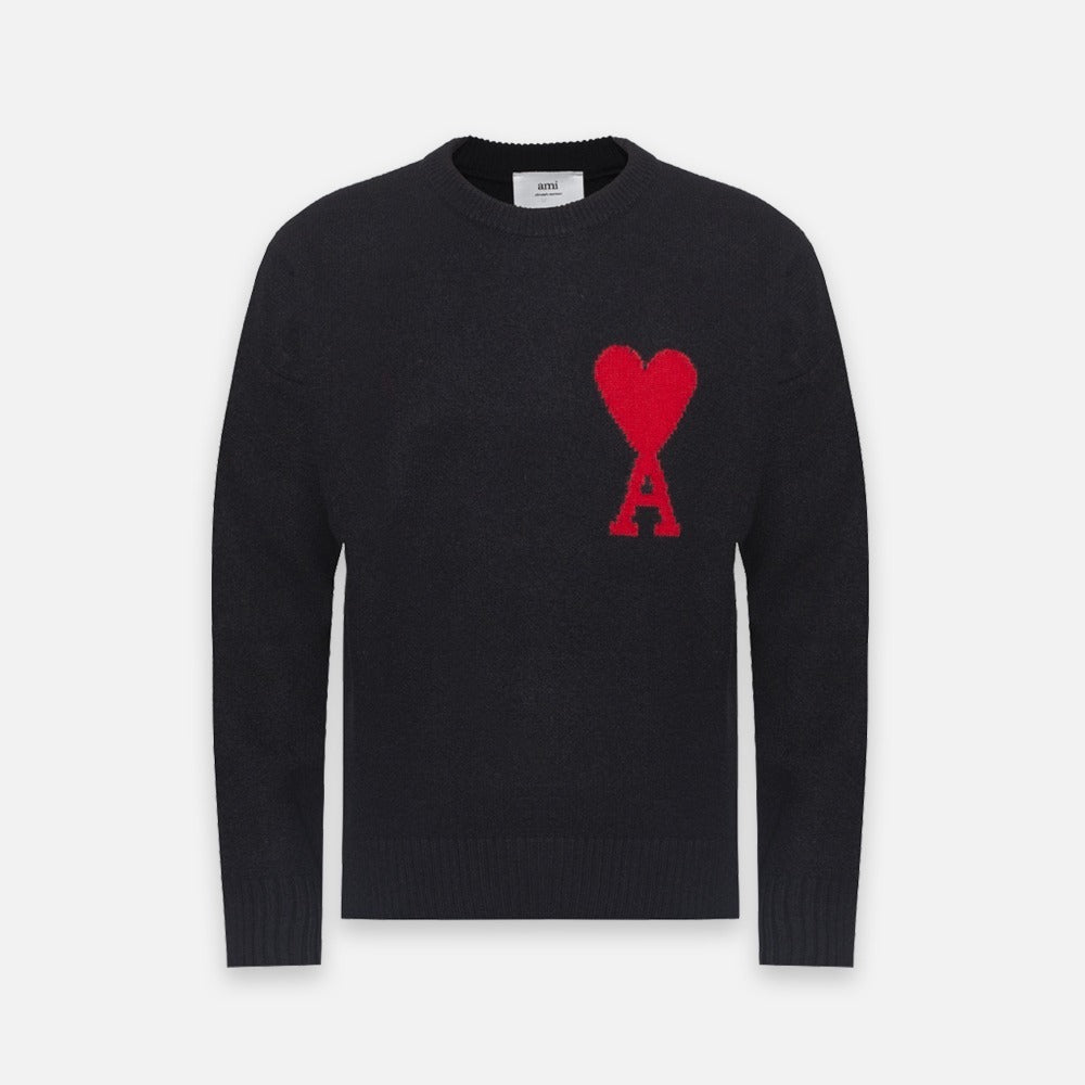 AMI Big Heart Logo Oversized Knit Sweater (H21K009.018)