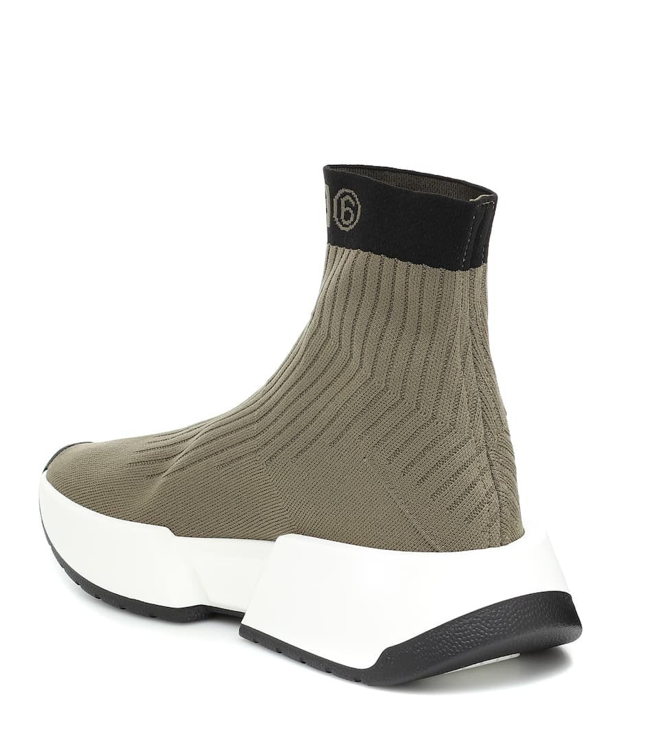 Maison Margiela Contrast Logo Sock Sneakers (S59WS0093)