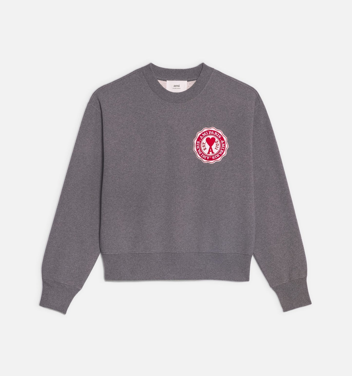 AMI Small Heart Patch Logo Sweatshirt (USW011.739)
