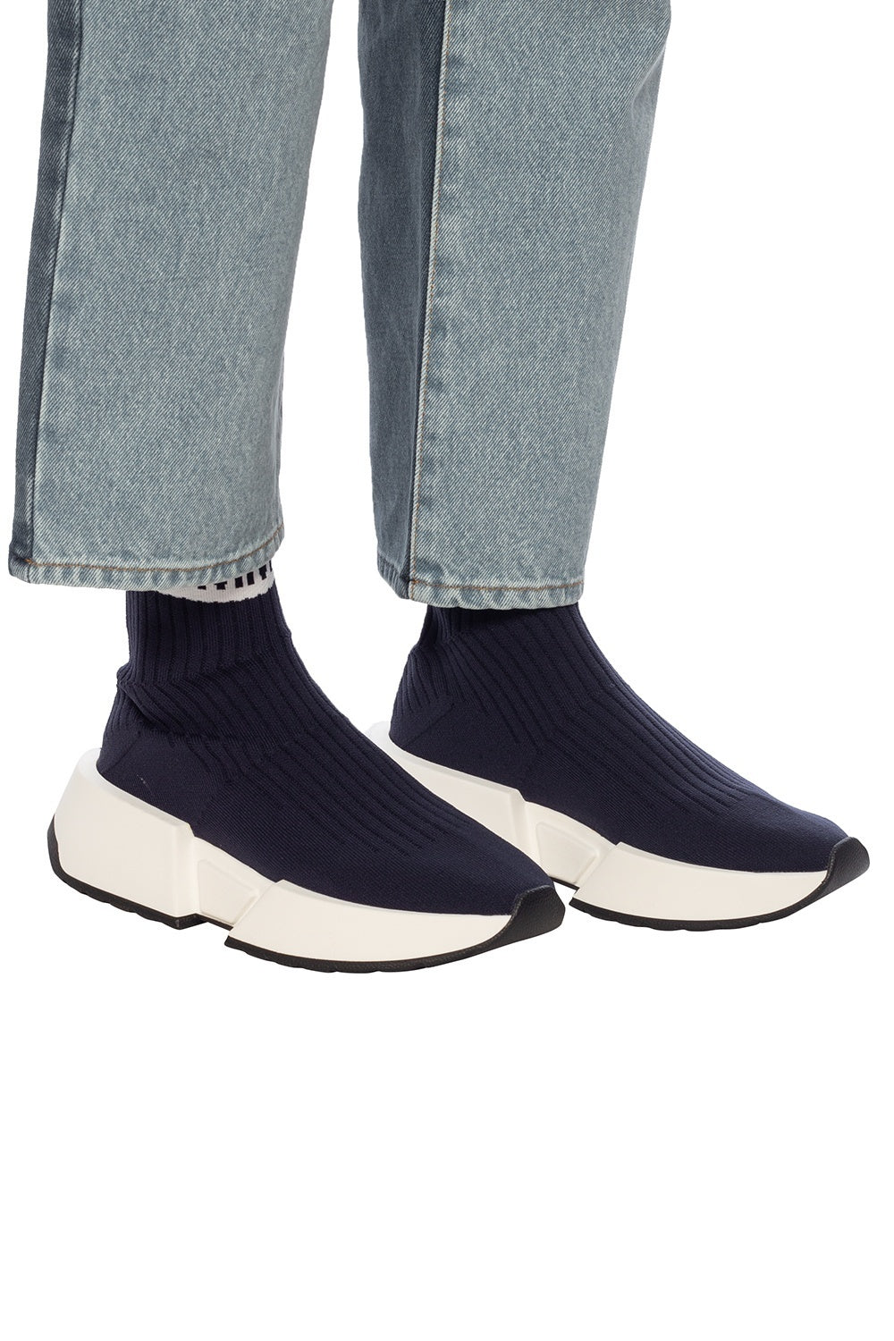 Maison Margiela Contrast Logo Sock Sneakers (S59WS0093)