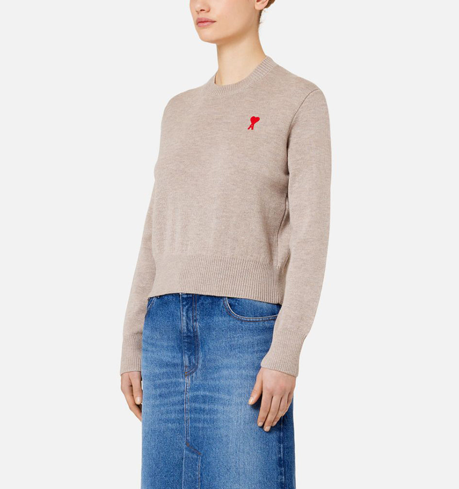 AMI Small Heart Logo Crewneck Sweater (FKS001.001)