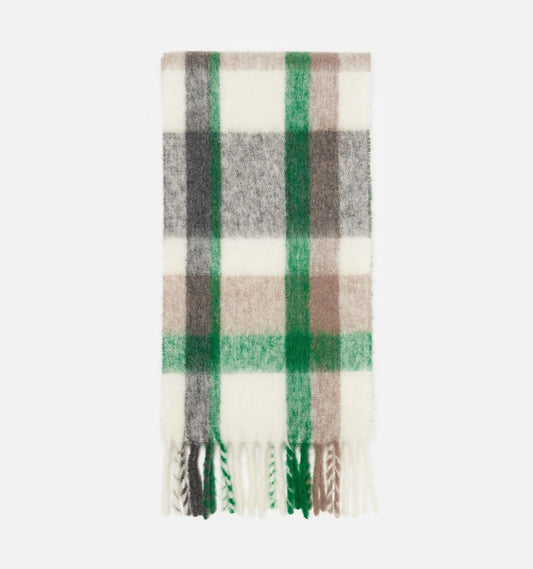 AMI Paris Oversized Check Wool Scarf (H21A405.335)