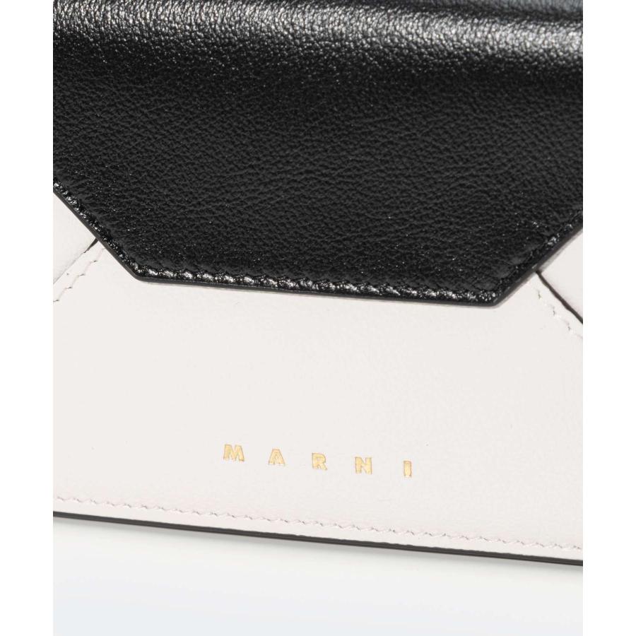 Marni Tricolor Leather Card Holder with Key Ring (PFMO0084U0)